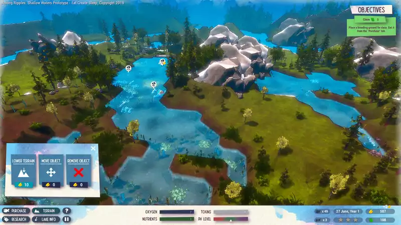 Save the Fish and Otters with the Eco-Management Game "Along Ripples": Shallow Waters