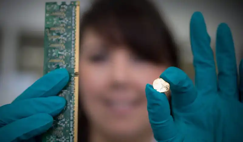 Royal Mint's "Urban Mining" extracts more gold than imagined from old motherboards and other junk